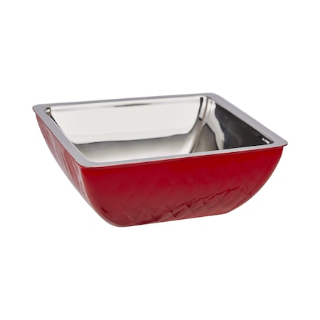 Bon Chef Square Diamond Cold Wave Bowl  10-1/4" X 10-1/4" X 3-7/8" H   3 Qt 9332DIRED